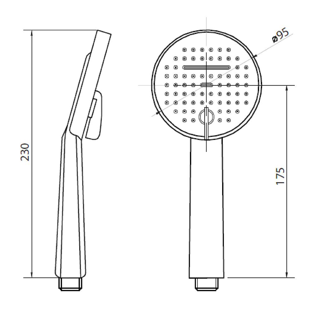 Maneral Ducha Redondo Cromo