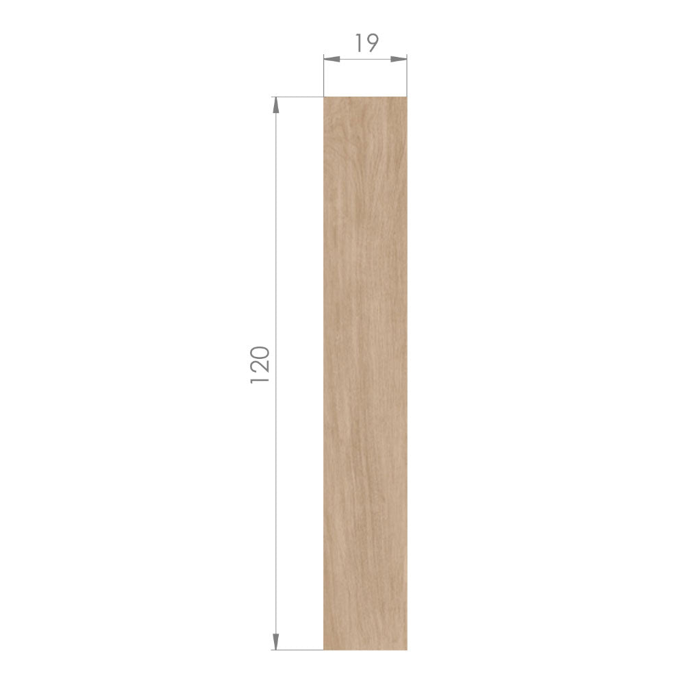 Cerámica Piso/Muro - Rieti Brown Mate 19x120 cm Rectificado