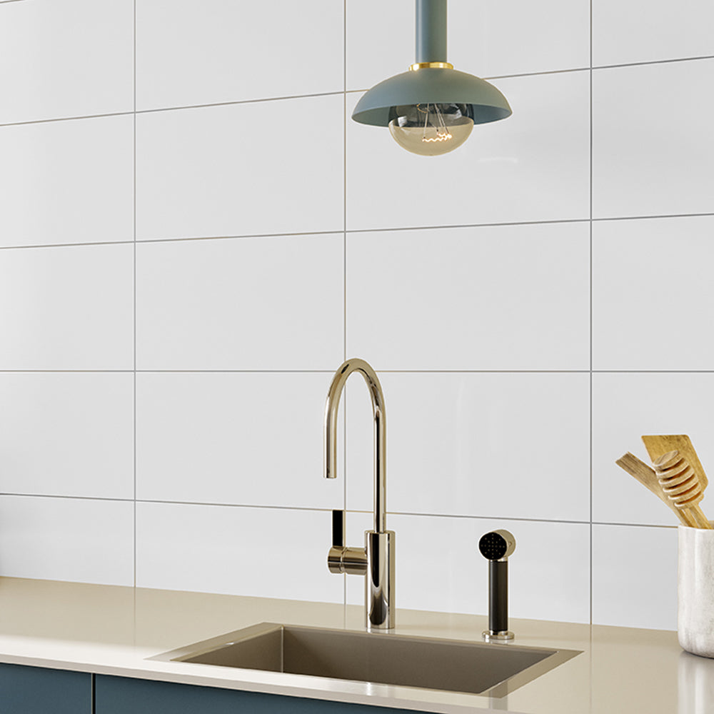 SALDO - T85-C1 - NEVADO MATE Ceramica Muro Blanco 30x46