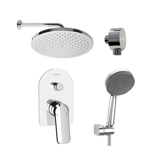 Pack Baño Arbea | Griferías Ducha Empotrada + Plato + Maneral Cromo