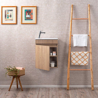 Mueble Vanitorio Petit Nogal + Cubierta 28x46x40 cm