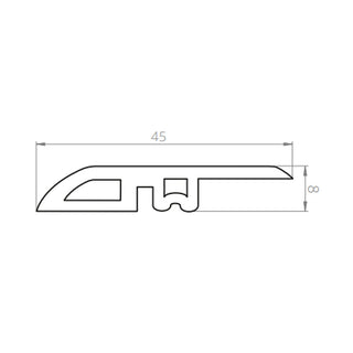 Cubrejunta Compensación Nórdico Caramelo 2400x45x8 mm