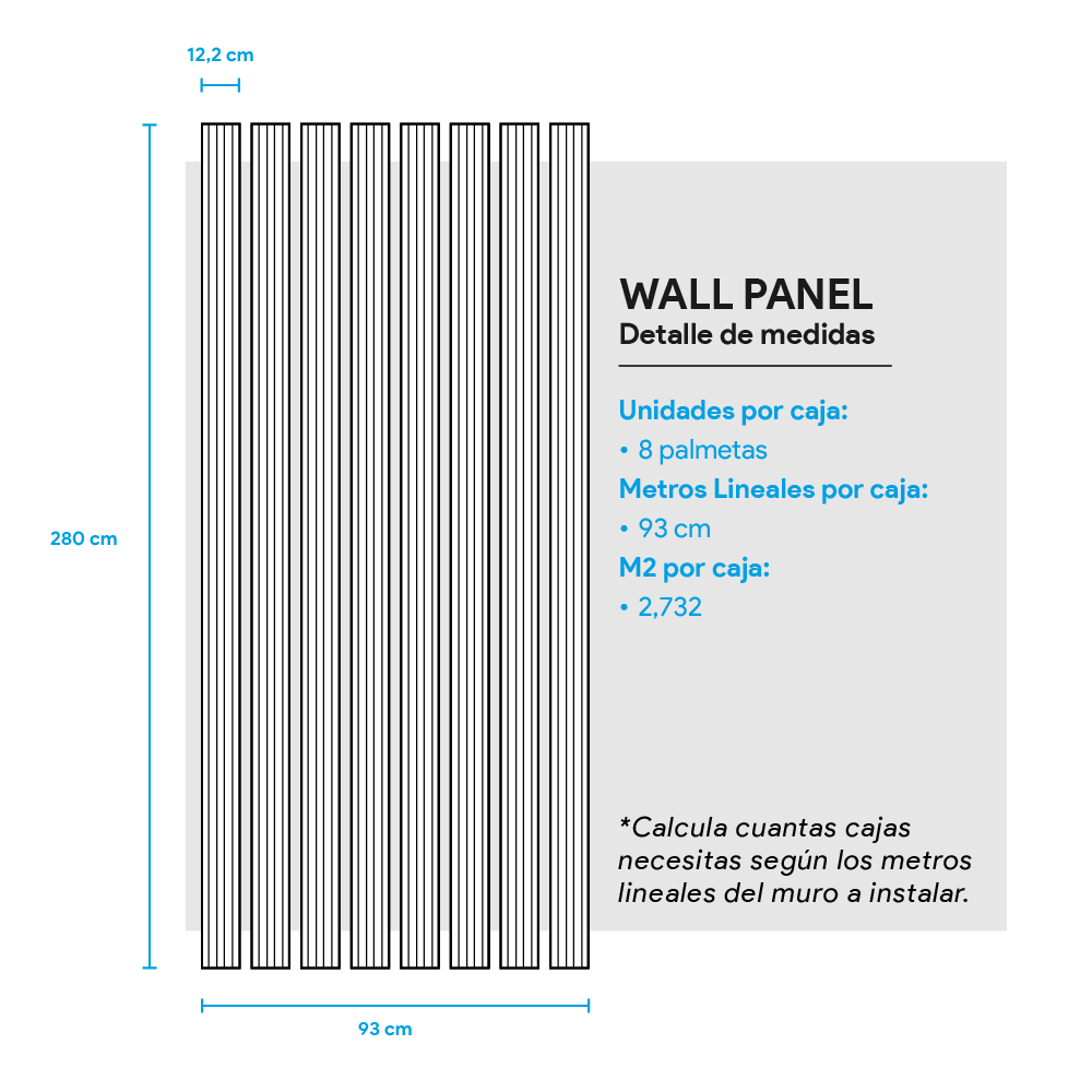 Wall Panel Brown 280x12.2x1.2 cm