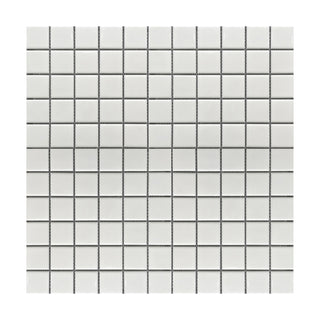 Gres - Mosaico Blanco 5x5 Muro Mate Sobre Malla 30x30