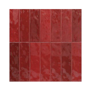 Cerámica  Muro - Brick Soho Wine Brillo  7,5 x 30