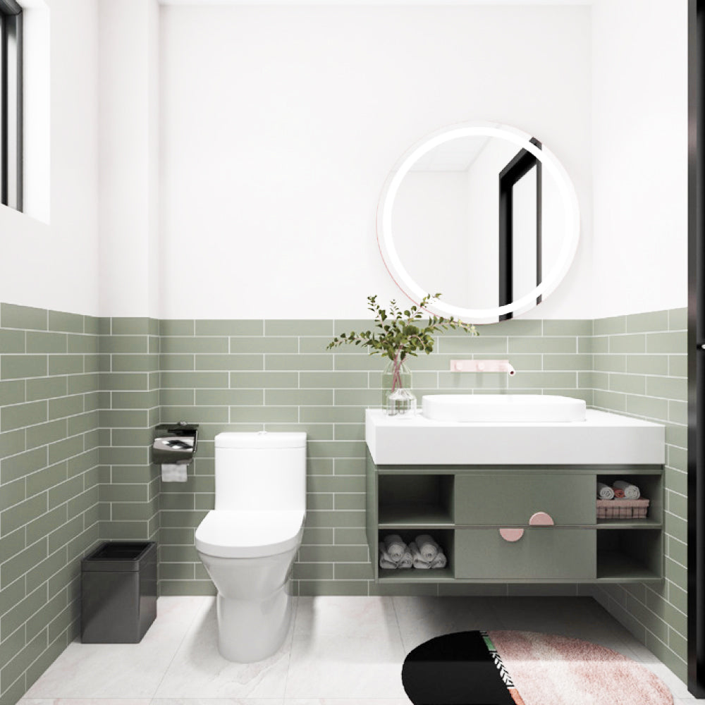 Cerámica  Muro - Brick Nolita Oliva Mate  7,5 x 30