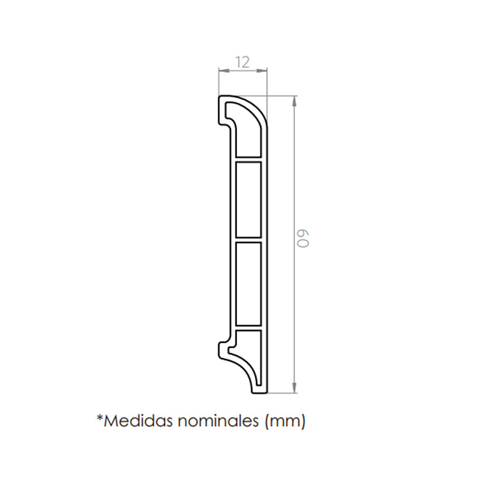 Guardapolvo SPC Bosco Miel 2400x60x12mm