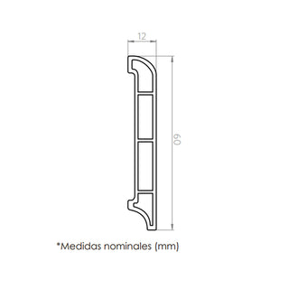 Guardapolvo SPC Bosco Miel 2400x60x12mm