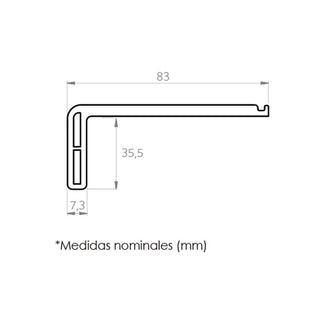SPC Nariz de Grada Nórdico Caramelo 2400x83x35.5mm
