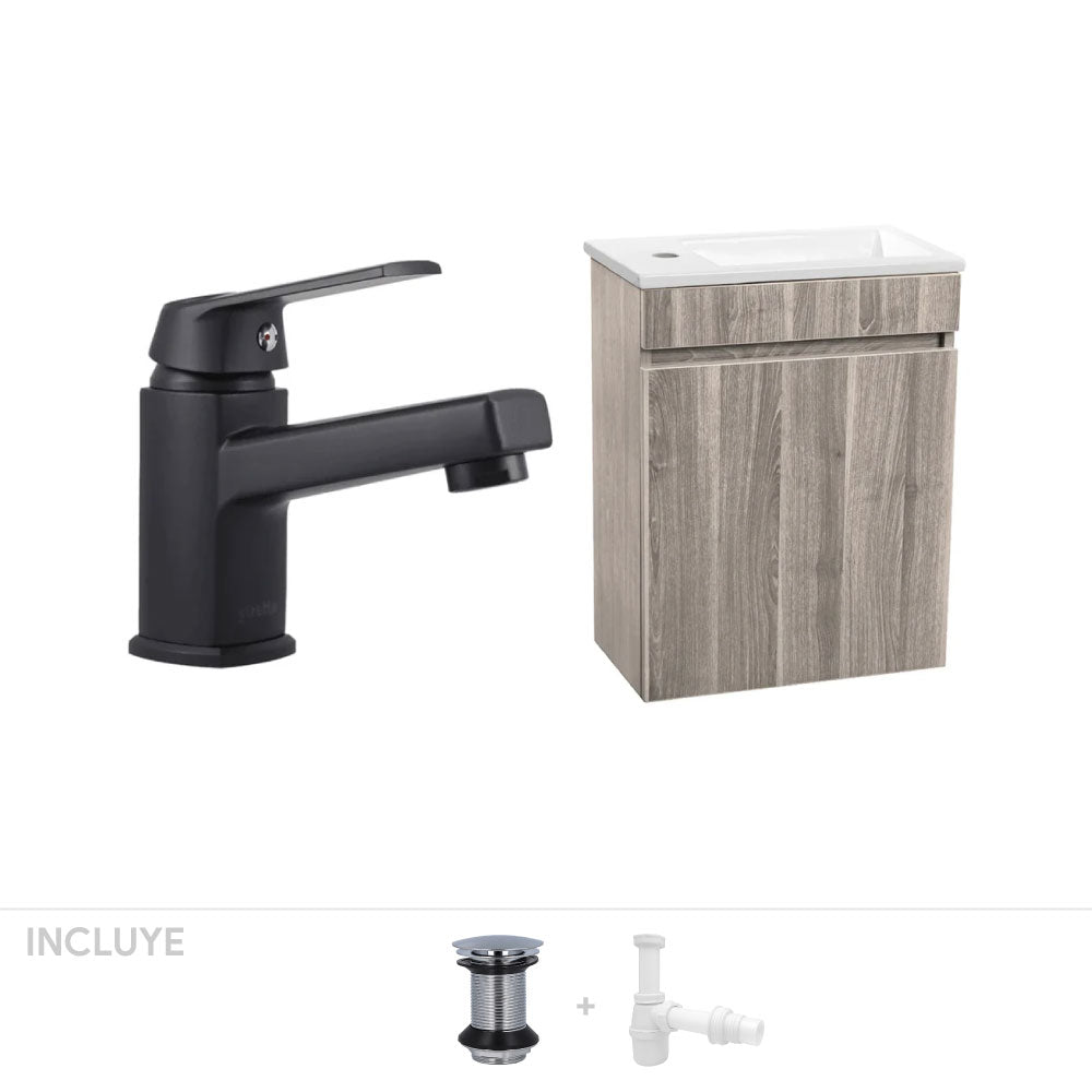 Pack Baño Vigo | Mueble Vanitorio Lenga + Grifería