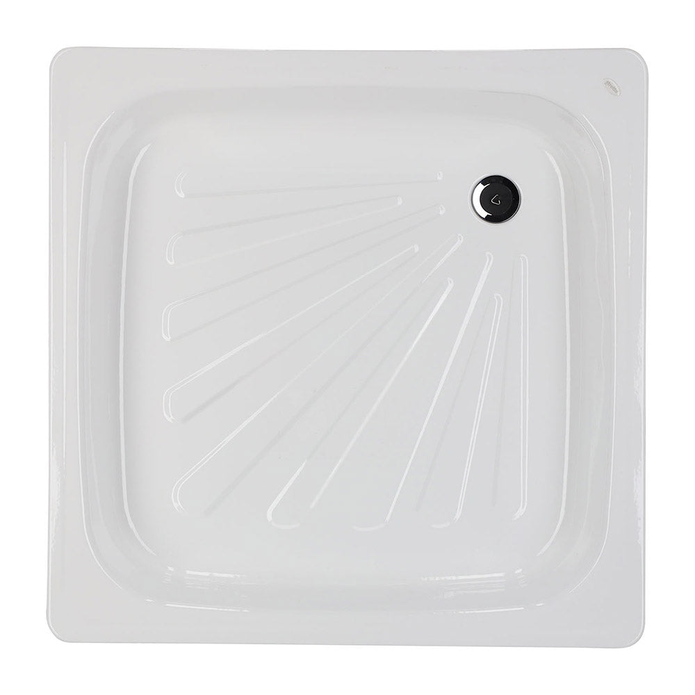 Receptáculo de Acero Esmaltado 70x70x15 cm Atenas Con Desagüe
