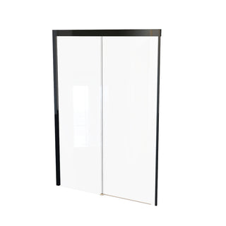 Mampara Corredera Hera 110x185 cm Negro Mate Ajustable ±3 cm