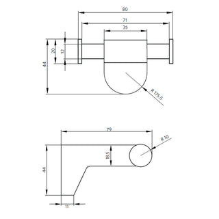 Percha Doble Toalla Dessin