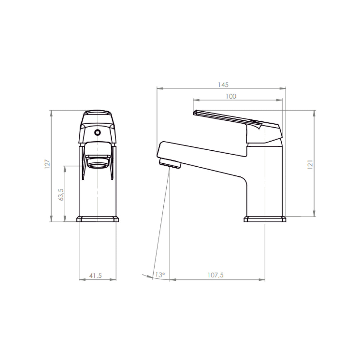 Monomando Lavamanos Módena Eco Cromo