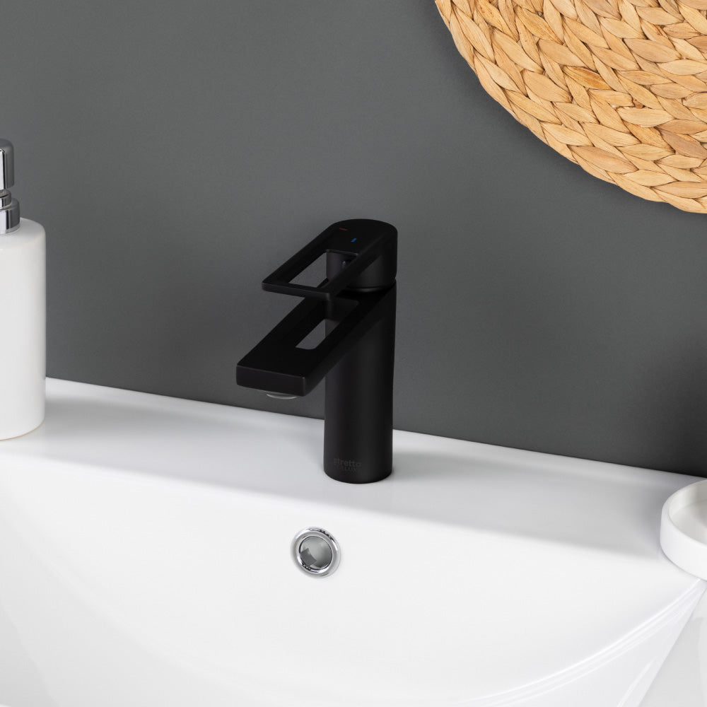 Monomando Lavamanos Tarento Negro Mate