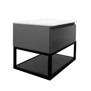 Mueble Vanitorio Méle Gris Grafito + Cubierta 70x46x50 cm