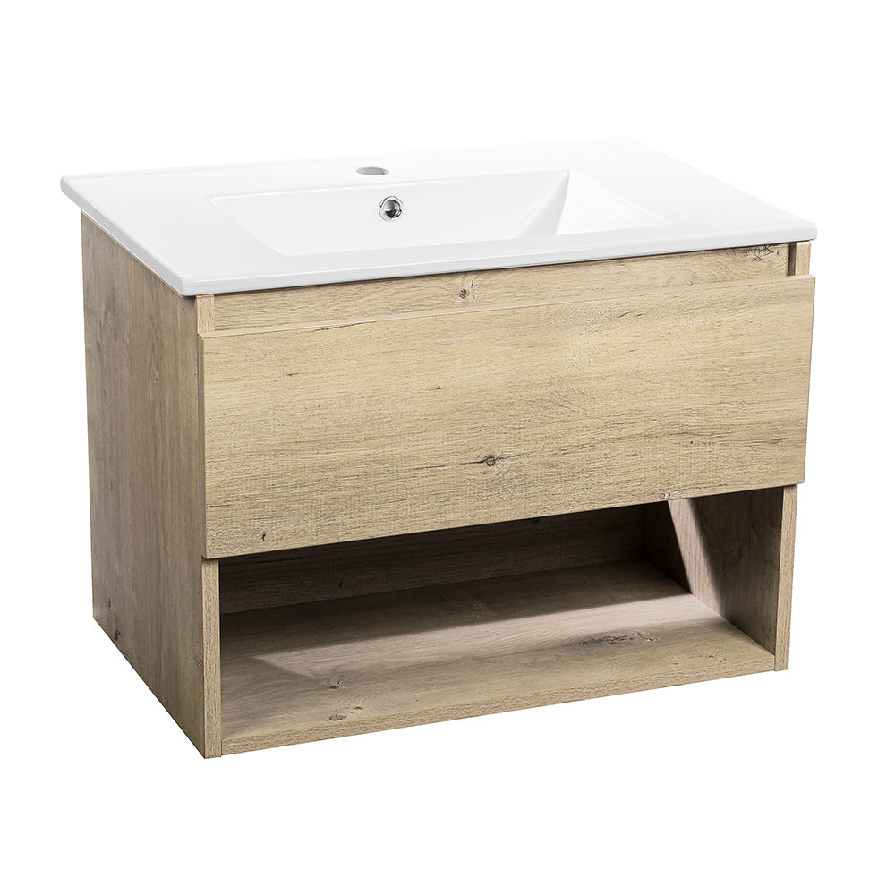 Pack Baño Castellón | Mueble Vanitorio Nogal + Accesorios