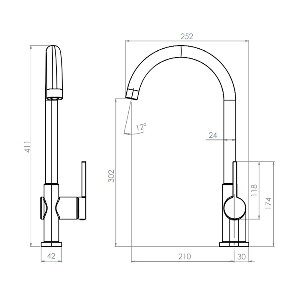 Monomando Lavaplatos Ravello Negro Mate