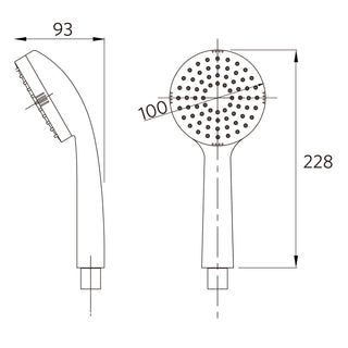 Maneral Ducha 1F Dessin Cromo