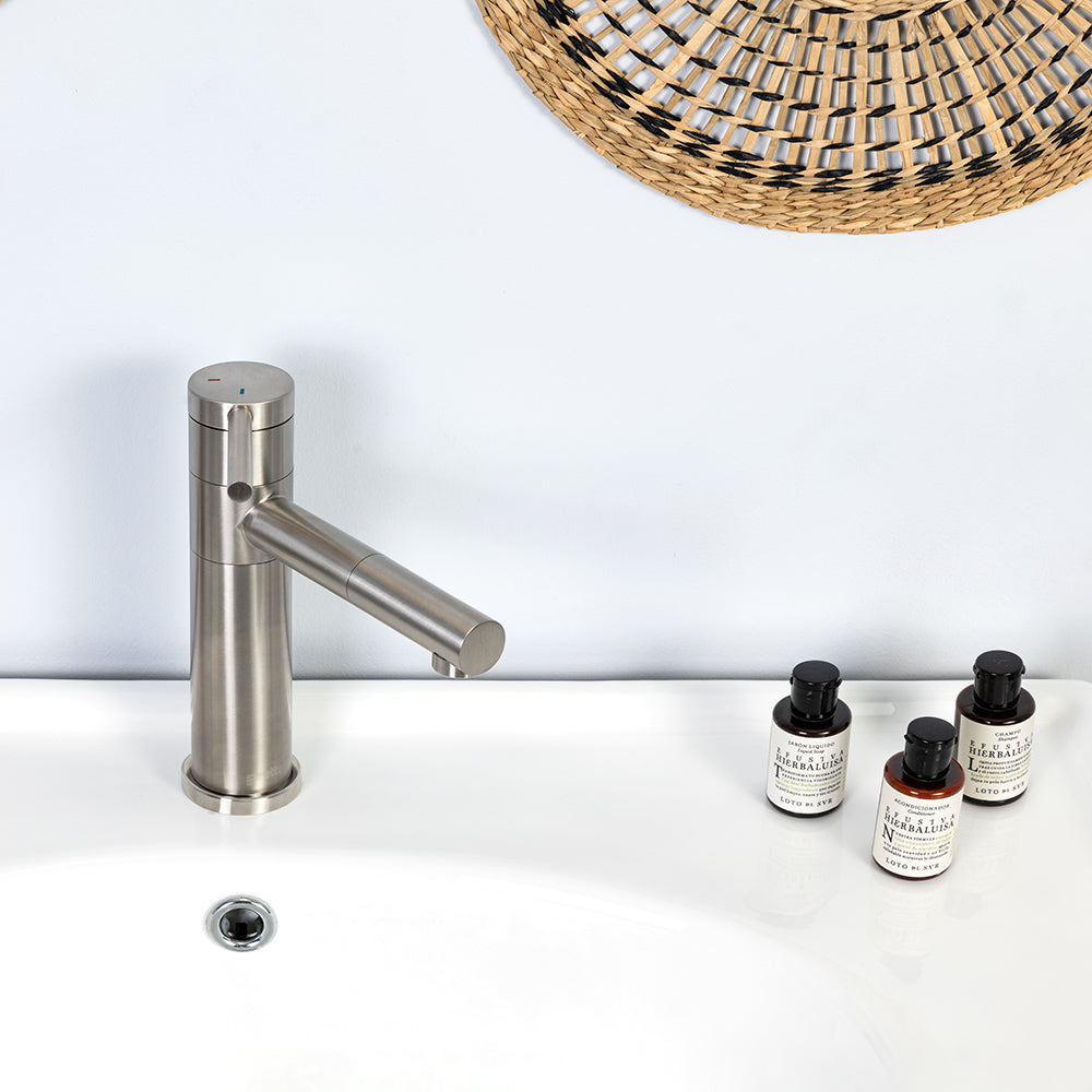 Monomando Lavamanos Brienza Inox Satinado