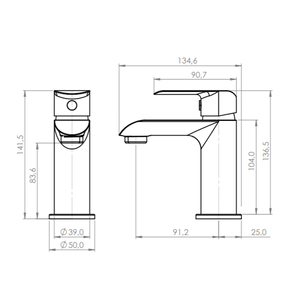 Monomando Lavamanos Priego Cromo