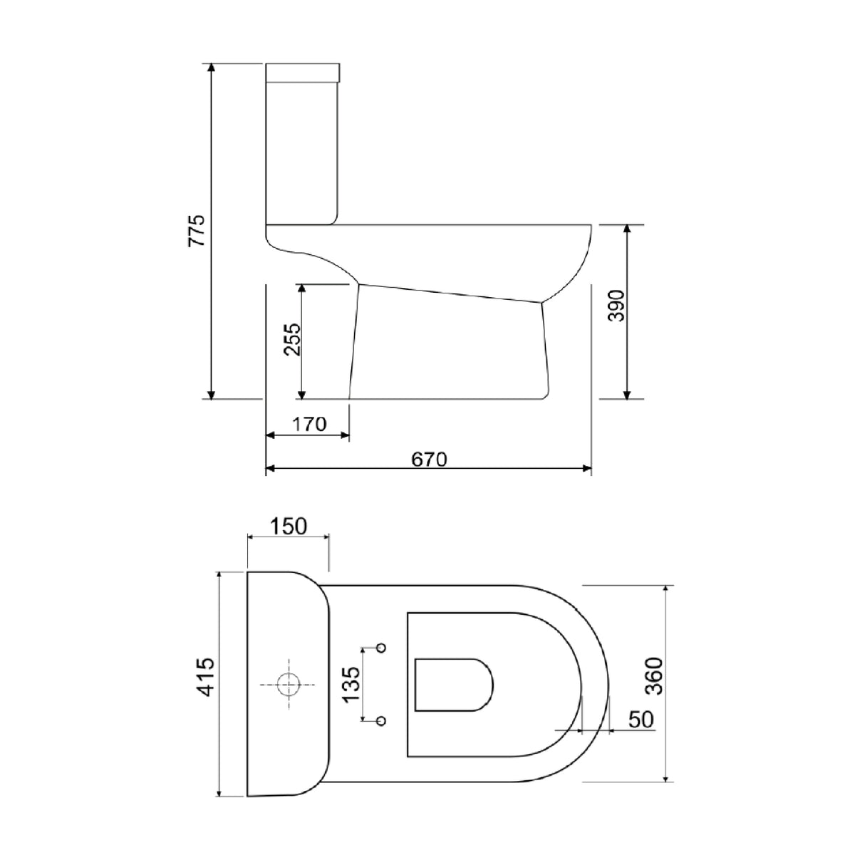 Estanque WC Ares con Mecanismo
