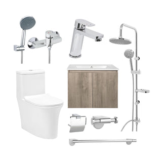 Pack Madrid | Mueble + Griferías + Sanitario + Accesorios + Columna