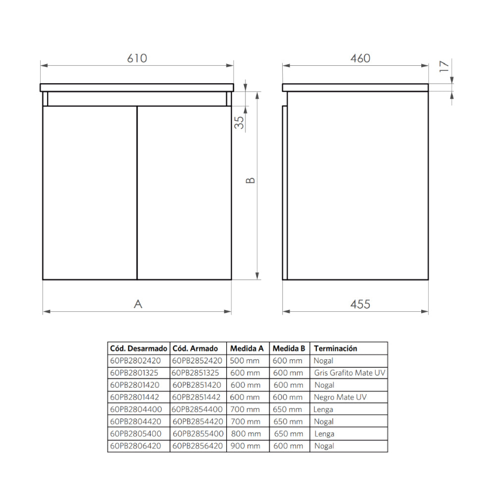 Base de Mueble Mince