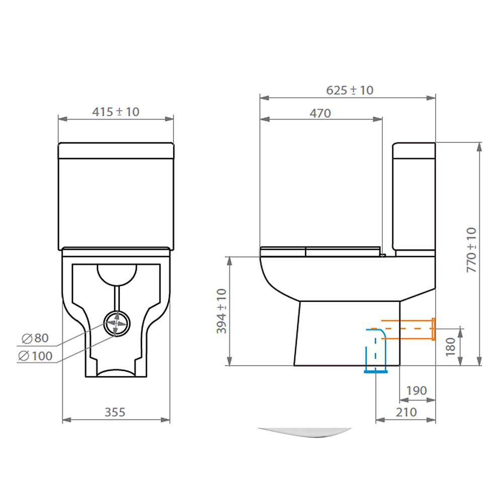 Sanitario WC Completo Vertical Atos