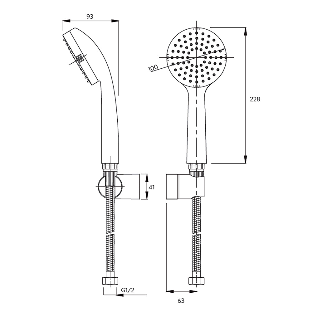 Juego Ducha 1 Función Limpiable