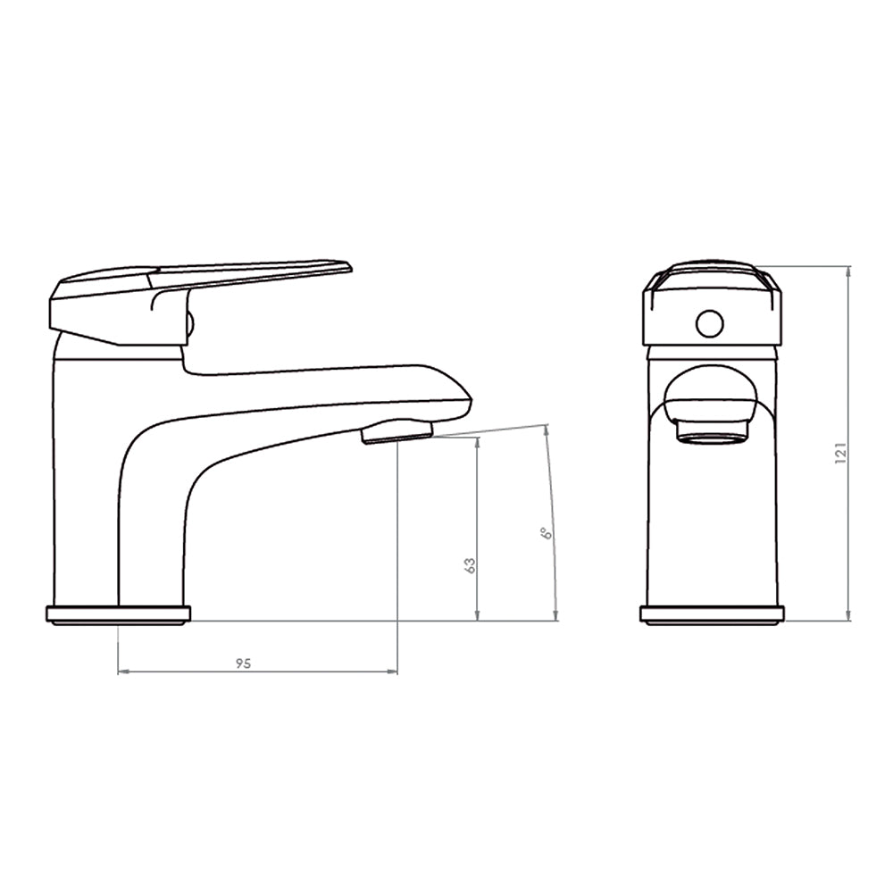 Monomando Lavamanos Pádova Blanco Mate
