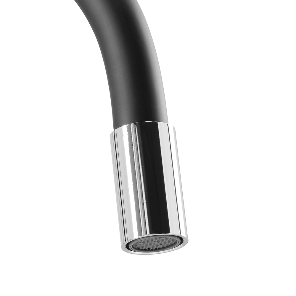 Monomando Lavaplatos Oregon Flex Cromo/Negro Mate