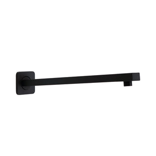 Plato Ducha Cuadrado 25 cm con Brazo 30 cm Negro Mate