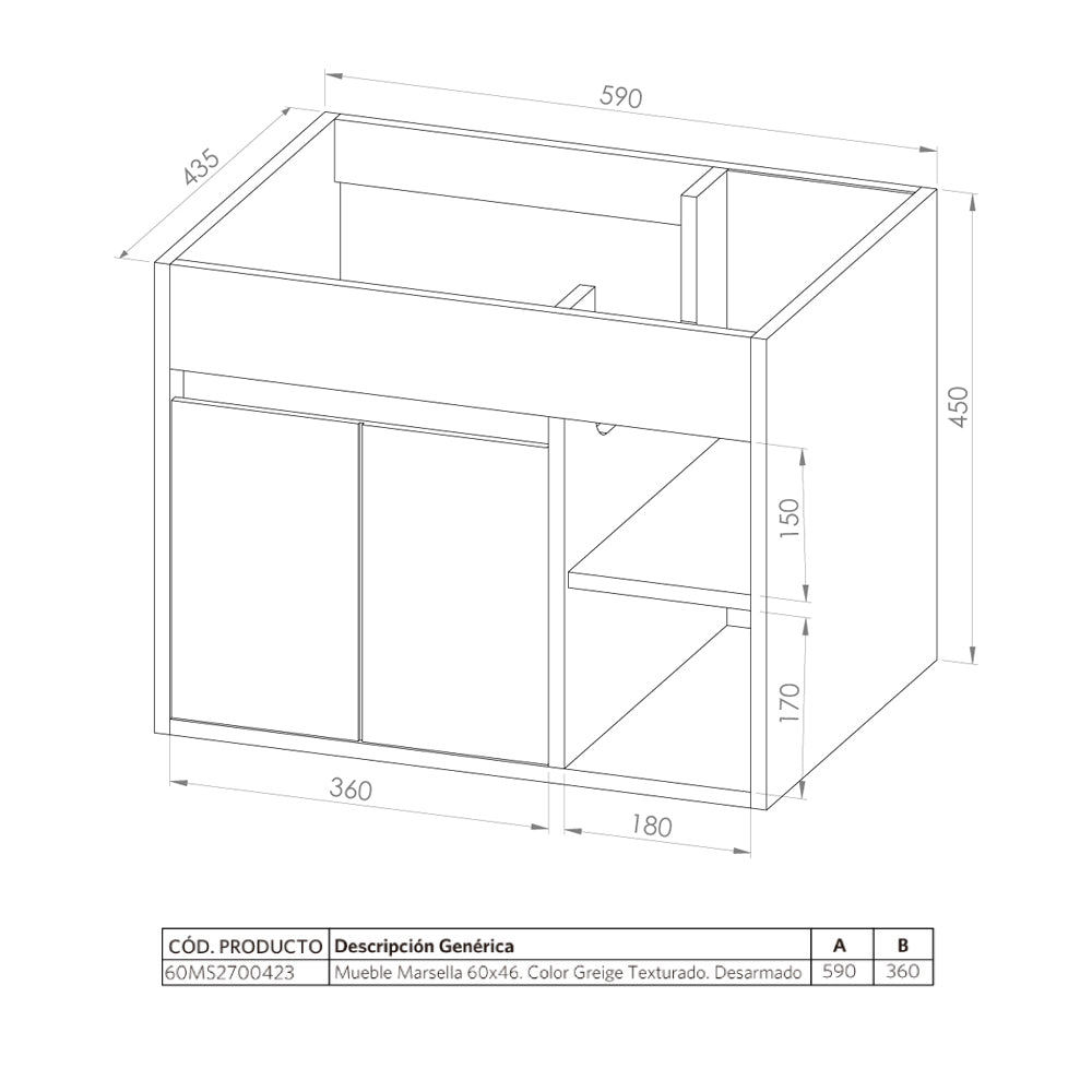 Base de Mueble Marsella
