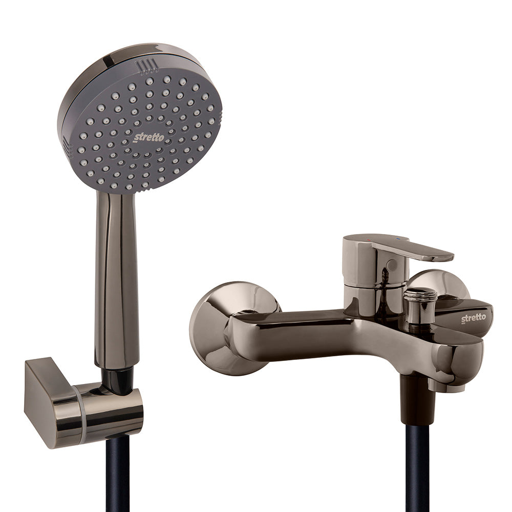 Monomando Tina Ducha Arona Negro Onyx