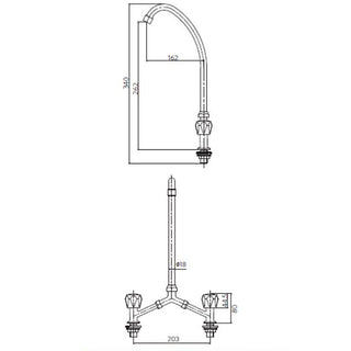 Combinación Lavaplatos 8" Tipo V Mossini Cromo
