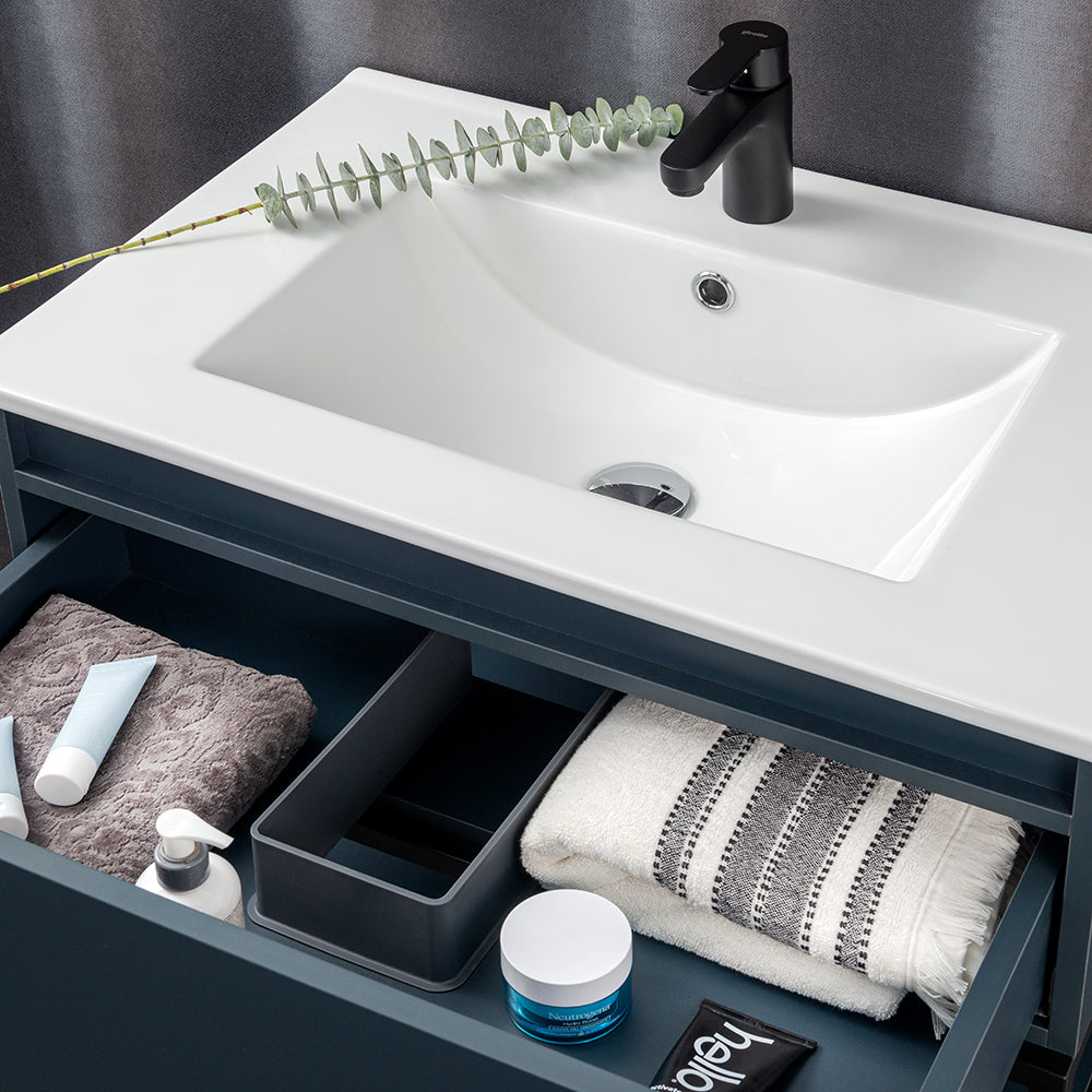 Mueble Vanitorio Méle Gris Grafito + Cubierta 70x46x50 cm