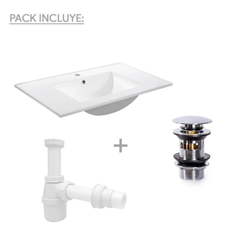 Pack Baño Ronda | Mueble Vanitorio + Espejo Led